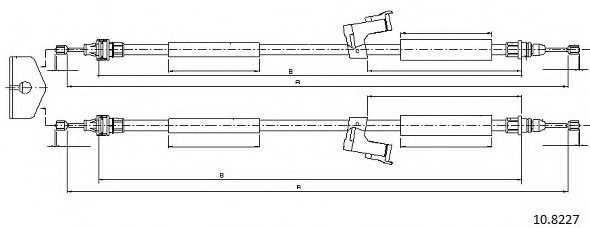 CABOR 10.8227 Cable, parking brake
